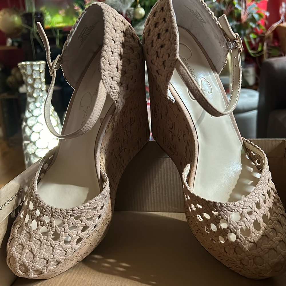 NWB..Jessica Simpson cork platform shoe.